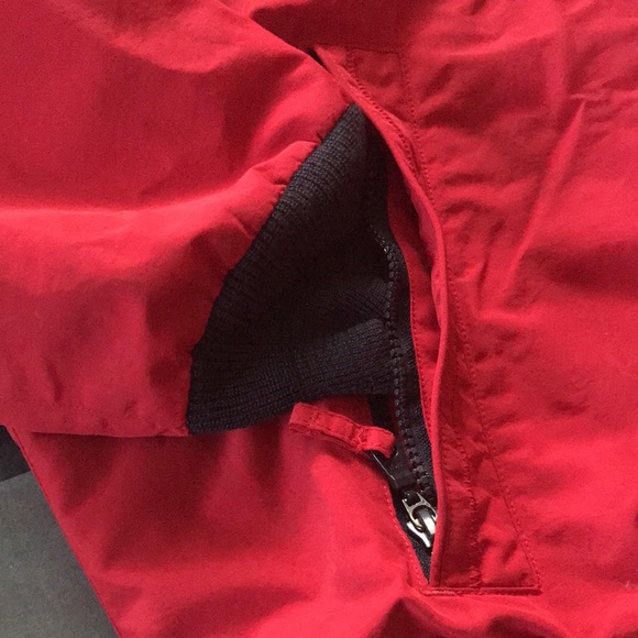 Mens LANDS END Vintage SQUALL Red Bright Cherry Waterproof Insulated Jacket XL - Picture 7 of 16